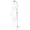 vidaXL Garden Shower with Brown Base 220 cm Aluminium