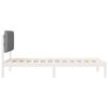 vidaXL Bed Frame with Upholstered Headboard Light Grey 90 x 190 cm