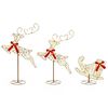 vidaXL Christmas Reindeer with Sleigh 3 pcs 72 LEDs Warm White