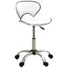 vidaXL Salon Spa Stool White Faux Leather