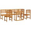vidaXL Garden Bistro Set 6 pcs Brown Solid Acacia Wood
