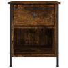 vidaXL Bedside Cabinet Smoked Oak 40x42x50 cm Engineered Wood