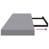 vidaXL Floating Wall Shelf Grey 90x23.5x3.8 cm MDF