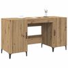 vidaXL Desk with Storage Artisian Oak 140 x 50 x 75 cm Engineered Wood