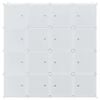 vidaXL Storage Cube Organiser with 16 Cubes and Hanging Rods PP