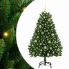 vidaXL Artificial Christmas Tree 120 cm 150 LEDs Warm White Green