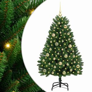 vidaXL Artificial Christmas Tree 120 cm 150 LEDs Warm White Green