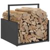 vidaXL Firewood Rack Black 40x40x40 cm Cold-rolled steel