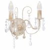 vidaXL Wall Light | Antique white | Metal | Medium | Decorative Inlays