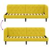 vidaXL Corner Bed Frame with Headboard Yellow 80 x 200 cm Velvet