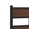 vidaXL Bed Frame without Mattress with Headboard Brown Oak 200x200 cm