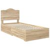 vidaXL Bed Frame with Drawer Sonoma Oak 100 x 200 cm Engineered Wood