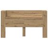 vidaXL Headboard Cabinet with LED Artisian Oak 180 x 16.5 x 103.5 cm