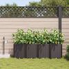 vidaXL Garden Planter 4 pcs Brown Plastic