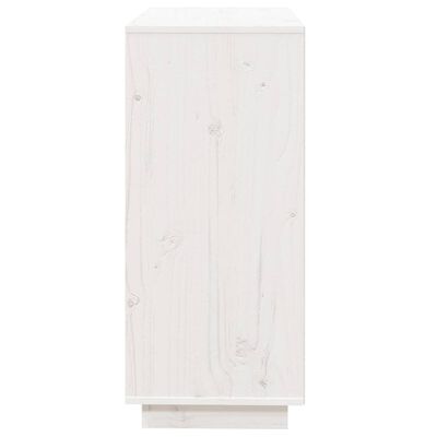 vidaXL Sideboard White 74x35x80 cm Solid Wood Pine