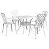 vidaXL 5 Piece Garden Dining Set White Cast Aluminium