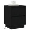 vidaXL Bedside Cabinet Black Oak 39 x 34.5 x 50 cm Engineered wood