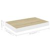 vidaXL Floating Wall Shelf Oak and White 40x23x3.8 cm MDF