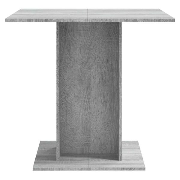 vidaXL Dining Table Grey Sonoma 80x80x75 cm Engineered Wood