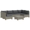 vidaXL 7 pcs Rattan Lounge Set with Cushions GENDT Natural Rattan