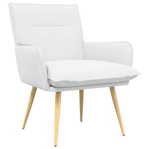 vidaXL Armchair White Fabric