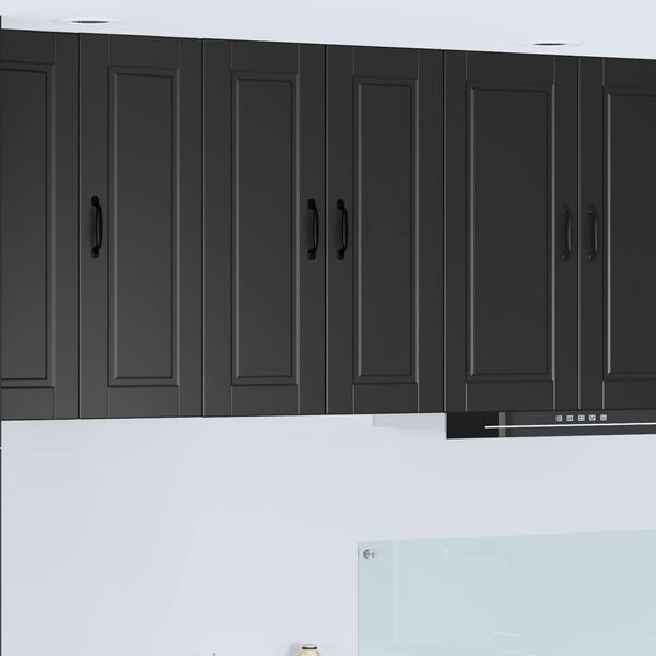 vidaXL Kitchen Cabinet with Door Black 60 x 31 x 80 cm Engineered Wood