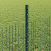 vidaXL Fence with Post Green 0.5 x 25 m Steel