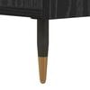 vidaXL Bedside Cabinet with Drawer 2 pcs Black Oak 40 x 35 x 47.5 cm