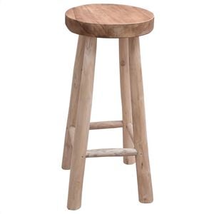 vidaXL Bar Chair | Brown | Solid Teak Wood | One Size | Durable | Bar Stool