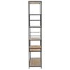 vidaXL Bookcase Solid Firwood and Steel 90.5x35x180 cm