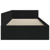 vidaXL Corner Bed Frame with Headboard Black 90 cm x 200 cm Velvet