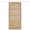 vidaXL Sliding Door Brown 93 x 202 cm Solid Pine Wood
