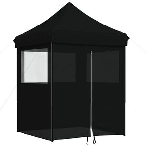 vidaXL Party Tent Folding Black 200 x 200 x 306 cm Oxford Fabric