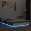 vidaXL Bed Frame with LED Lights without Mattress White 120x200cm