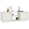 vidaXL TV Cabinet White 110x30x40 cm Solid Pinewood