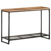 vidaXL Console Table | Natural wood and black | Solid acacia wood, iron