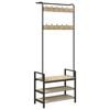 vidaXL Coat Rack Sonoma Oak 75 x 34 x 184 cm Engineered wood
