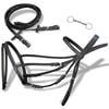 vidaXL Horse Bridle | Black | Buffalo leather | Cob | Adjustable Armrests