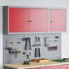 vidaXL Tool Cabinet and Pegboard Set 5 pcs Red 150 x 20 x 115 cm Steel