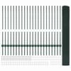 vidaXL Fence with Post Green 1 x 50 m Steel and PVC