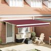 vidaXL Automatic Retractable Awning Burgundy 400x300 cm