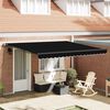 vidaXL Retractable Awning Black 400 x 350 cm Polyester and Steel