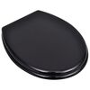 vidaXL Toilet Seats with Lids 2 pcs MDF Black