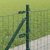 vidaXL Fence with Post Green 0.6 x 25 m Steel and PVC