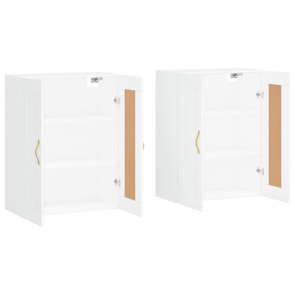 vidaXL Wall Mounted Cabinets 2 pcs White Engineered Wood