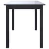 vidaXL Dining Table Black 114x71x75 cm Solid Rubber Wood