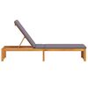 vidaXL Sun Lounger Reclining Brown 200 x 55 x 94cm Solid Acacia wood
