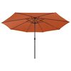 vidaXL Garden Parasol with LED Lights 400 cm Terracotta