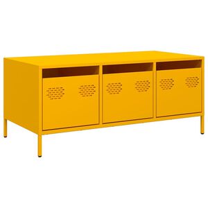 vidaXL Coffee Table Mustard Yellow 101.5x50x43.5 cm Cold-rolled Steel