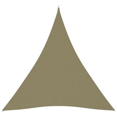 vidaXL Sunshade Sail Oxford Fabric Triangular 5x6x6 m Beige